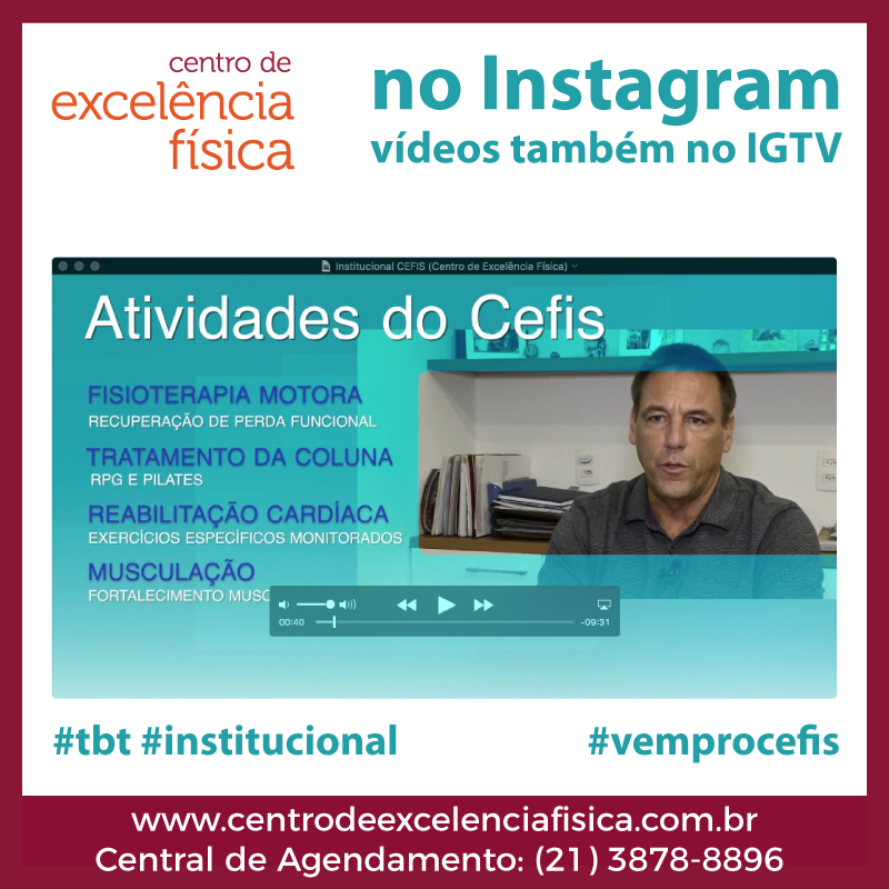 CEFIS no Instagram: Vídeos também no IGTV